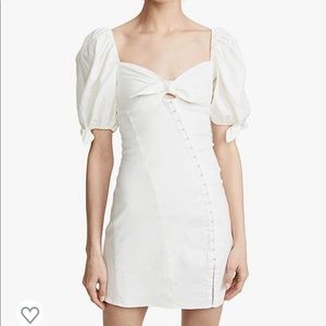 For Love & Lemons Women's Macaroon Hook Front Mini, White, Medium